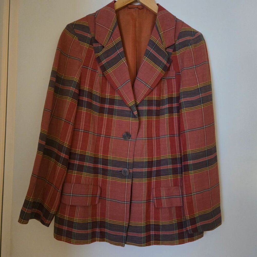 Plaid Spring/Summer Blazer - Size M